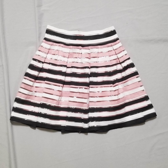 btween Dresses & Skirts - **CLEARANCE** Black, White, and Pink Pleated Skirt